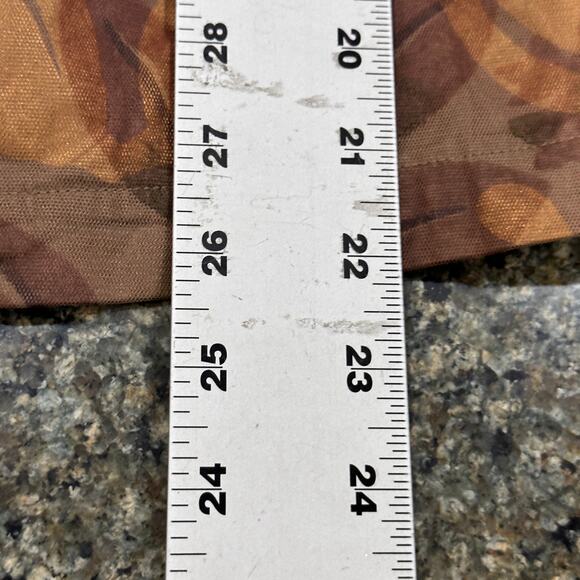 Chicos Beaded Jacket Size 2 US L Brown Netted Open Front Sequin Overlay FLAW - Picture 4 of 7